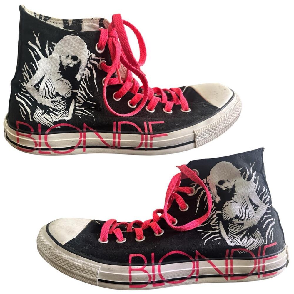 2009 Blondie Converse All Star High Top Sneakers in size men’s 9 Women’s 11